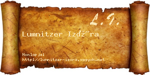 Lumnitzer Izóra névjegykártya
